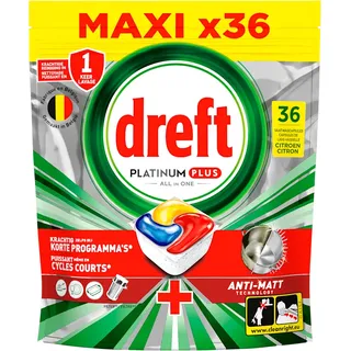 Dreft Platinum plus vaatwascapsules citroen