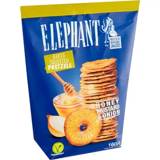 Elephant Pretzels honey mustard & onion