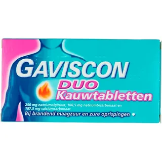 Gaviscon Duo kauwtabletten bij brandend maagzuur