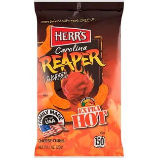 Herr's Carolina reaper scorcin hot cheese curls