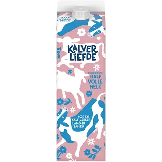 KALVERLIEFDE Biologische halfvolle melk