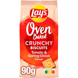 Lays Lay's Oven baked crunchy biscuits tomato onion