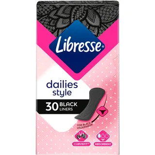 Libresse Dailies black inlegkruisjes