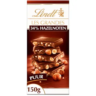 Lindt Les grandes pure chocolade hazelnoot