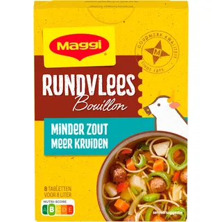 Maggi Rundvlees bouillon minder zout