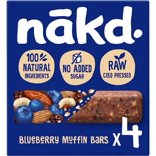 Nakd . Blueberry muffin bars 4-pack