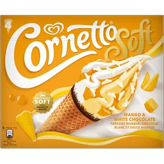 Cornetto Ola Cornetto soft mango & white chocolate 4-pack