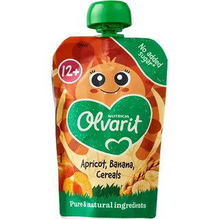 Olvarit Knijpfruit abrikoos banaan granen