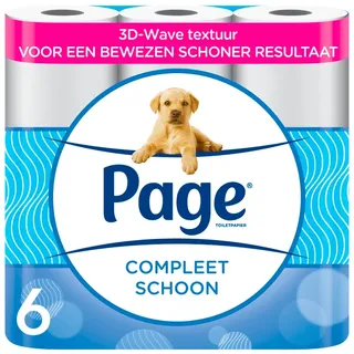 Page Compleet schoon toiletpapier