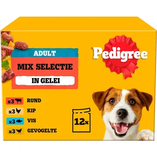 Pedigree Adult Maaltijdzakjes - Mix Selectie in gelei - Hondenvoer