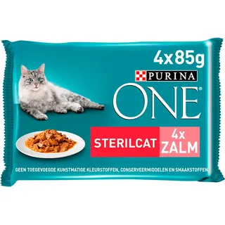 Purina ONE Sterilcat met zalm en wortels 4-pack