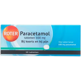 Roter Paracetamol tabletten 500 mg,