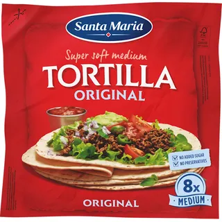 Santa Maria Tortilla wraps original 8x medium
