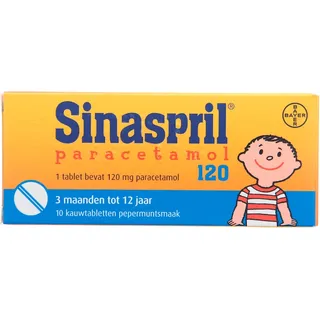 Sinaspril Paracetamol kauwtabletten 120 mg,