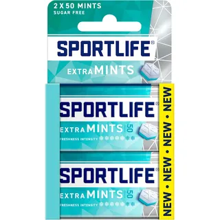 Sportlife Extramint sugar free mints 2-pack