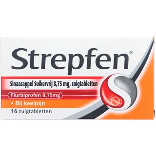 Strepfen Sinaasappel suikervrij zuigtabletten