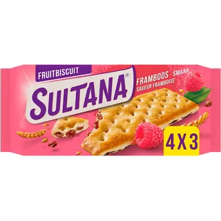 Sultana Fruitbiscuit framboos smaak