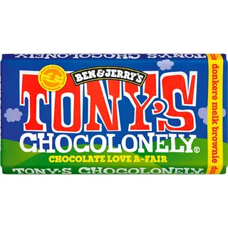 Tony's Chocolonely Reep B&J donkere melk brownie