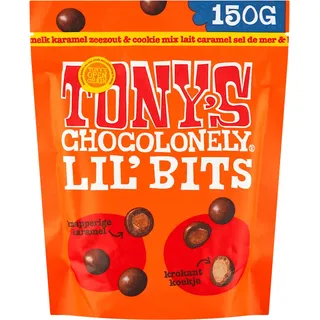 Tony's Chocolonely Lil'bits melk karamel zeezout biscuit