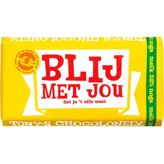 Tony's Chocolonely Reep melk noga blij met jou