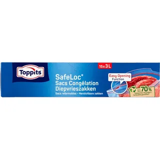 Toppits Safeloc diepvrieszakken 3 liter