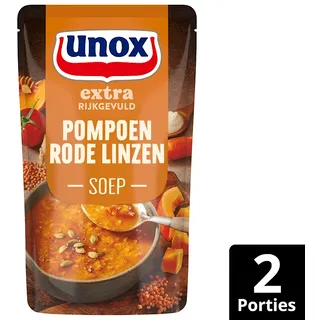Unox Pompoen rode linzensoep