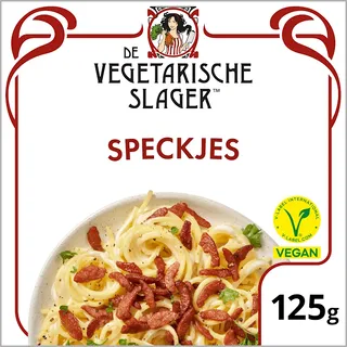 Vegetarische Slager Vegan geroockte speckjes