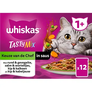 Whiskas Tasty mix keuze van de chef in saus 12-pack