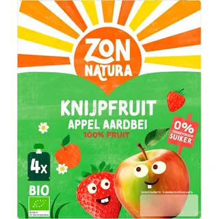 Zonnatura Knijpfruit appel aardbei bio