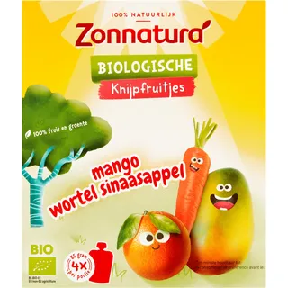 Zonnatura Biologische knijpfruit mango wortel