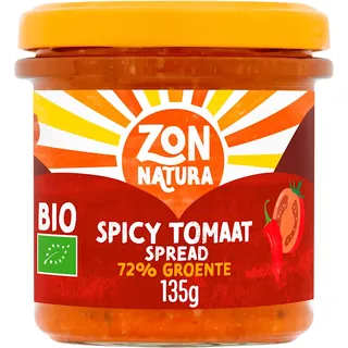 Zonnatura Spicy tomaat spread 72% groente