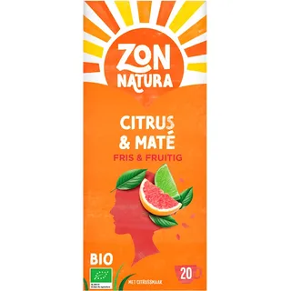 Zonnatura Biologische Citrus & Maté Infusie - Fris & Fruitig 20 Zakjes