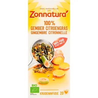 Zonnatura 100% gember citroengras kruideninfusie