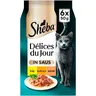 Sheba Délices du jour in saus kip & kalkoen 6-pack